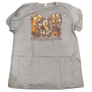 Women Jesus It's Not A Religion It's A Relationship Tee Shirt, Size 2X​​​​​​​​​​